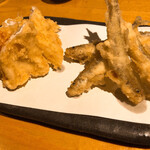 石臼挽き手打 蕎楽亭 - 天ぷら(穴子とわかさぎ）