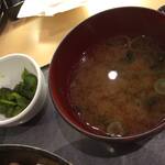 烏賊 鮨ダイニング 鮮助 - 鮮助　味噌汁