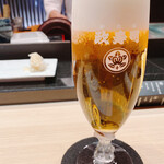 Otaru Masazushi - お昼の生ビールは旨い！
