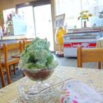 たむろ - 料理写真:2019年8月　うじ茶+ミルク・アイスクリーム・金時【400円】