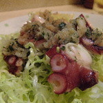 鳥ひで - タコのニンニク炒め