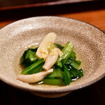 沙伽羅 - 【上天丼膳@1,890円】野菜小鉢。おひたし。