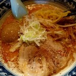 麺や樽座 - エビ味噌に味玉