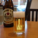 農村かふぇ ハレルヤ - サッポロラガービール中瓶