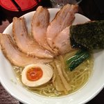 麺房 五轍 - 塩、細麺です。
                                他、油そば、つけ麺、醤油味、辛さのレベルがあります。