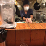 麺処ほん田 - カウンター
            