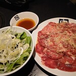 h Gyuu kaku - 牛タン塩＆チョレギサラダ