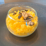 プレゼンテ スギ - ㉑窒素ガスで泡にした蜜柑 蜜柑氷 蜜柑の皮の乾燥焼き