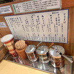 とりそば太田 - 調味料の使い方