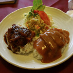レストラン ナカタ - 洋風カツ丼ハーフ＆ハーフ