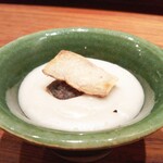 Soba Hirakawa - 2月蕎麦懐石：赤芽芋のすり流しトリュフ塩添え