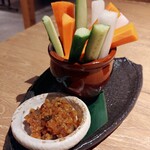 九州魂 - 野菜スティックのしょんしょん味噌添え 429円