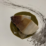 鮨 由う - 蒸し鮑の肝ペースト和え