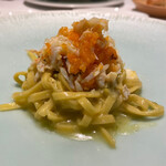 サンタキアラ - 内子たっぷり三河湾の渡り蟹と中津川産蕗の薹のパスタ