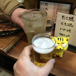 タコたこ - 瓶ビールで乾杯！