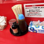 南京ラーメン 黒門 - カウンターセッティング