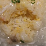 健康中華青蓮 - チャーハンの状況と塩味あんかけのとろみ