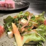 すてーき 如月 - サラダ（あれに見えるはお肉様）　2012年4月