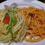 カントリーキッチン - ボンゴレビアンコ＆トマトのクリームパスタ