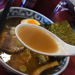 麺屋　十郎兵衛  - スープが黒々としています!(^^)!