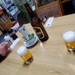 松の家 - 先ずはビールで～す。