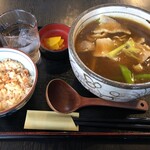 前田屋仙台福室店 - カレー蕎麦＆炊き込みご飯