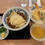 おうどん 瀬戸晴れ - ぶっかけ（冷）＆天ぷら盛り合わせ