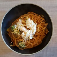 Restaurant AKIOKA pere et fils - 白糠毛がにのぐし身のせカニトマトクリーム(+400円+税？)です。