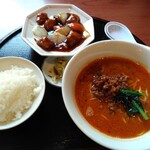 佳仙 - 湯麺（四川担々麺+すぶた+ご飯）セット