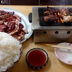 松屋 - 山盛りご飯が進む進む。