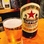 びっくりうどん - サッポロラガー  大瓶    確か550円