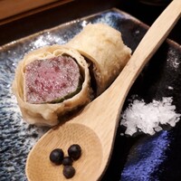 天婦羅 みやしろ - シャトーブリアンの湯葉巻き