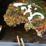 お好焼みほ - お好み焼きミックスうどん入り