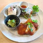 Cafe Soranoki - メインのおかず（オーガニックランチ）