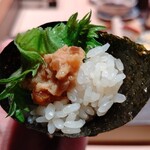 寿し おおはた - 鮟肝と奈良漬け　手巻き寿司