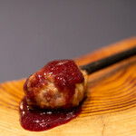 プレゼンテ スギ - 2020.2 葡萄の枝に（青首腿肉のポルペッティ ブルーベリーと赤紫蘇のソース）