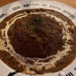 Salon f 2114 - トマトときのこのひき肉カレーを上から