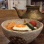 古本カフェ 甘露 - 和風キーマカレー丼