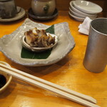松寿司 - 煮あわび ＆ 冷酒（加茂錦 鈴傳別誂 秋あがり）