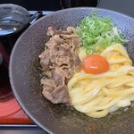 極楽うどん TKU - 肉釜玉うどん（￥970）