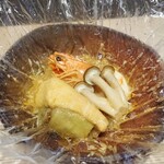 GENSUI - B:秋茄子ときのこ、天使海老と黒ムツのカルタファタ包み 和風ブイヤベース仕立て