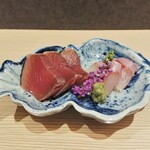 GENSUI - A：鰹のたたきと真ハタのお造里