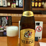 さきと - ドリンク写真:「ヱビス瓶ビール(中)」@630