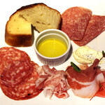 Assortment of 3 types Prosciutto and salami