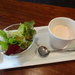 Bistro辻庵 - ランチスープとサラダ