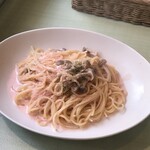 パスタで食堂 - ランチセットAのタラコのクリームパスタ