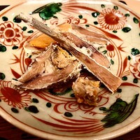山玄茶 - 鮒鮨（追加注文）〜お隣さんが昨年自家製の鮒鮨が美味しかったとのこと。さっそくコースとは別にお願いします。