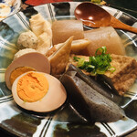 Odentoosakananoomisedenraku - おでん盛り合わせ。他にも美味しいおでんが沢山有ります。