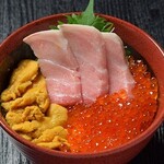 福庵 - とろ いくら うに丼