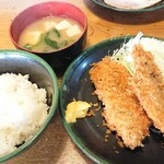 双葉食堂 - 料理写真:アジフライ定食 700円